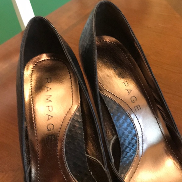 Rampage high heel pumps brown snake pattern sz 7 M - Picture 5 of 8